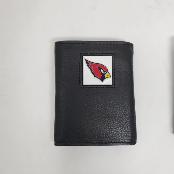 NFL Pewter Logo Leather Tri-fold Wallet - Arizona Cardinals - Picture 1 of 2